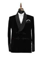 Load image into Gallery viewer, Men Black Smoking Jacket Dinner Party Wear Coat - TrendsfashionIN
