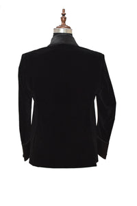 Men Black Smoking Jacket Dinner Party Wear Blazer - TrendsfashionIN