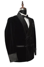 Load image into Gallery viewer, Men Black Smoking Jacket Dinner Party Wear Blazer - TrendsfashionIN
