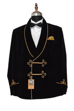 Load image into Gallery viewer, Man Black Smoking Jackets Blazer Dinner Party Wear Blazer
