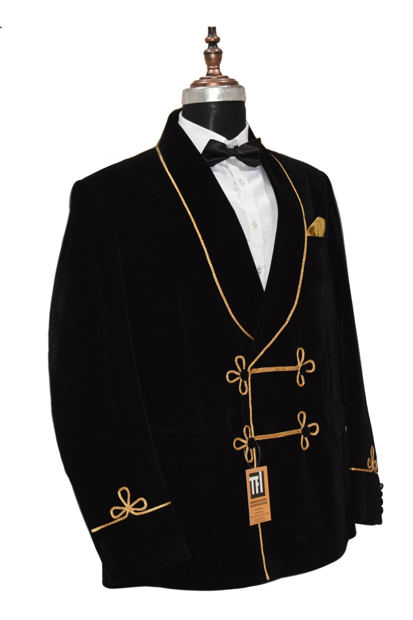 Men Black Smoking Jackets Blazer Dinner Party Wear Blazer - TrendsfashionIN