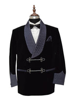 Load image into Gallery viewer, Men Black Smoking Jacket Dinner Party Wear Coat. - TrendsfashionIN
