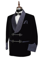 Load image into Gallery viewer, Men Black Smoking Jacket Dinner Party Wear Coat. - TrendsfashionIN
