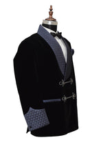 Load image into Gallery viewer, Men Black Smoking Jacket Dinner Party Wear Coat. - TrendsfashionIN

