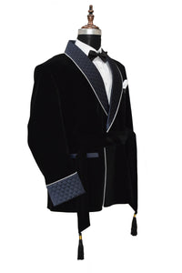 Men Black Smoking Jacket Designer Party Wear Coats