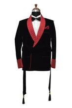 Load image into Gallery viewer, Men Black Smoking Jacket Designer Party Wear Coats
