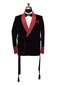 Men Black Smoking Jacket Designer Party Wear Coats