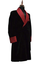 Load image into Gallery viewer, Men Black Smoking Jacket Dinner Party Wear Long Coat - TrendsfashionIN
