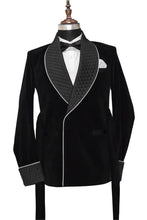 Load image into Gallery viewer, Men Black Smoking Jackets Dinner Party Wear Coat - TrendsfashionIN
