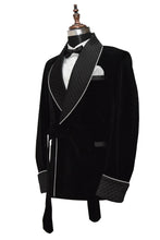 Load image into Gallery viewer, Men Black Smoking Jackets Dinner Party Wear Coat - TrendsfashionIN
