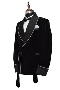 Men Black Smoking Jackets Dinner Party Wear Coat - TrendsfashionIN
