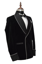 Load image into Gallery viewer, Men Black Smoking Jacket Dinner Party Wear Coat - TrendsfashionIN
