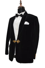 Load image into Gallery viewer, Men Black Smoking Jacket Dinner Party Wear Coat - TrendsfashionIN
