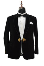 Load image into Gallery viewer, Men Black Smoking Jacket Dinner Party Wear Coat - TrendsfashionIN
