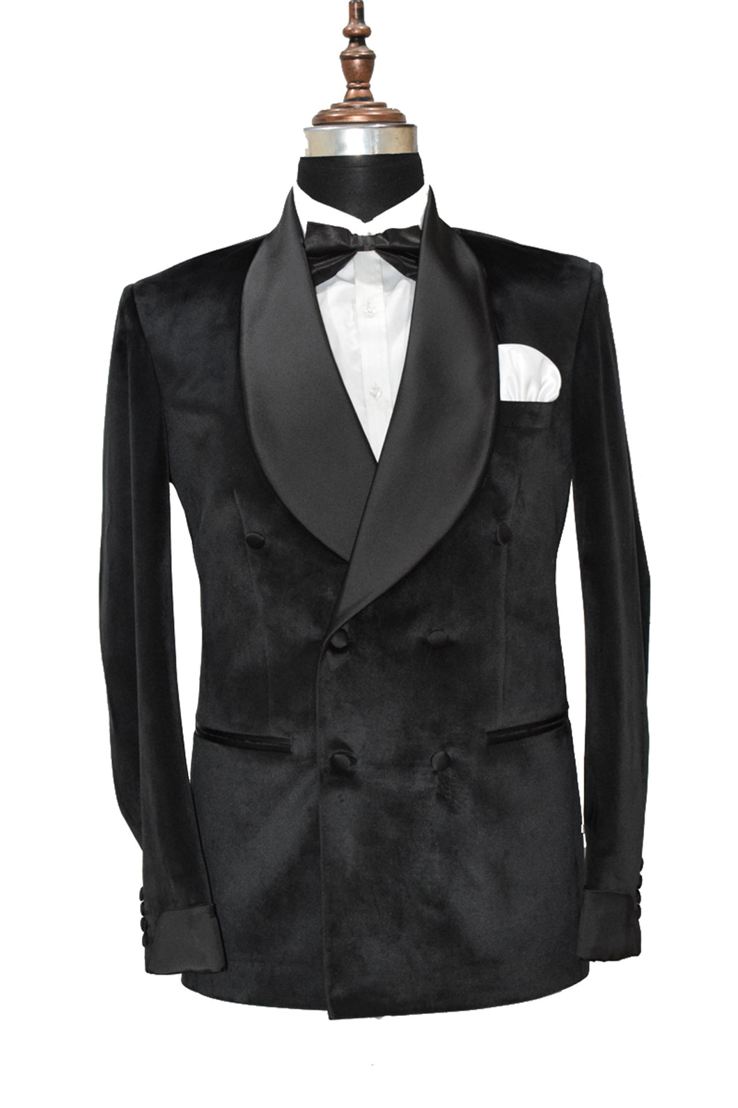 Men Black Smoking Jacket Wedding Party Wear Blazer - TrendsfashionIN