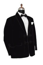 Load image into Gallery viewer, Dr Who Style Black Smoking Jacket Dinner Party Wear Coat
