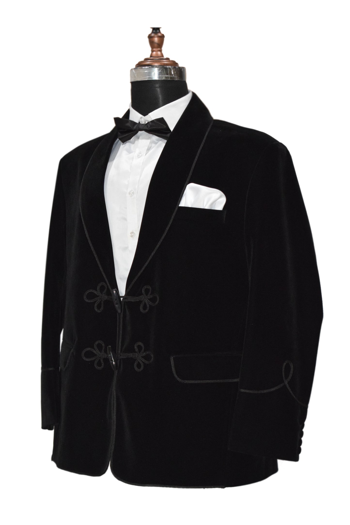 Dr Who Style Black Smoking Jacket Dinner Party Wear Coat - TrendsfashionIN