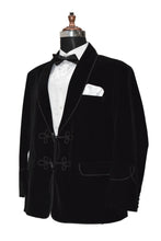 Load image into Gallery viewer, Dr Who Style Black Smoking Jacket Dinner Party Wear Coat
