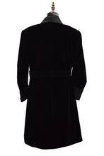 Load image into Gallery viewer, Men Black Smoking Jacket Wedding Party Wear Long Coat - TrendsfashionIN
