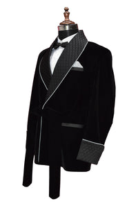 Men Black Smoking Jacket Designer Party Wear Coats