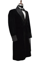 Load image into Gallery viewer, Men Black Smoking Gown Dinner Party Wear Long Gown - TrendsfashionIN
