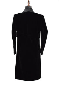 Men Black Smoking Gown Dinner Party Wear Long Gown - TrendsfashionIN