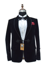 Load image into Gallery viewer, Man Black Smoking Jackets Dinner Party Wear Coats
