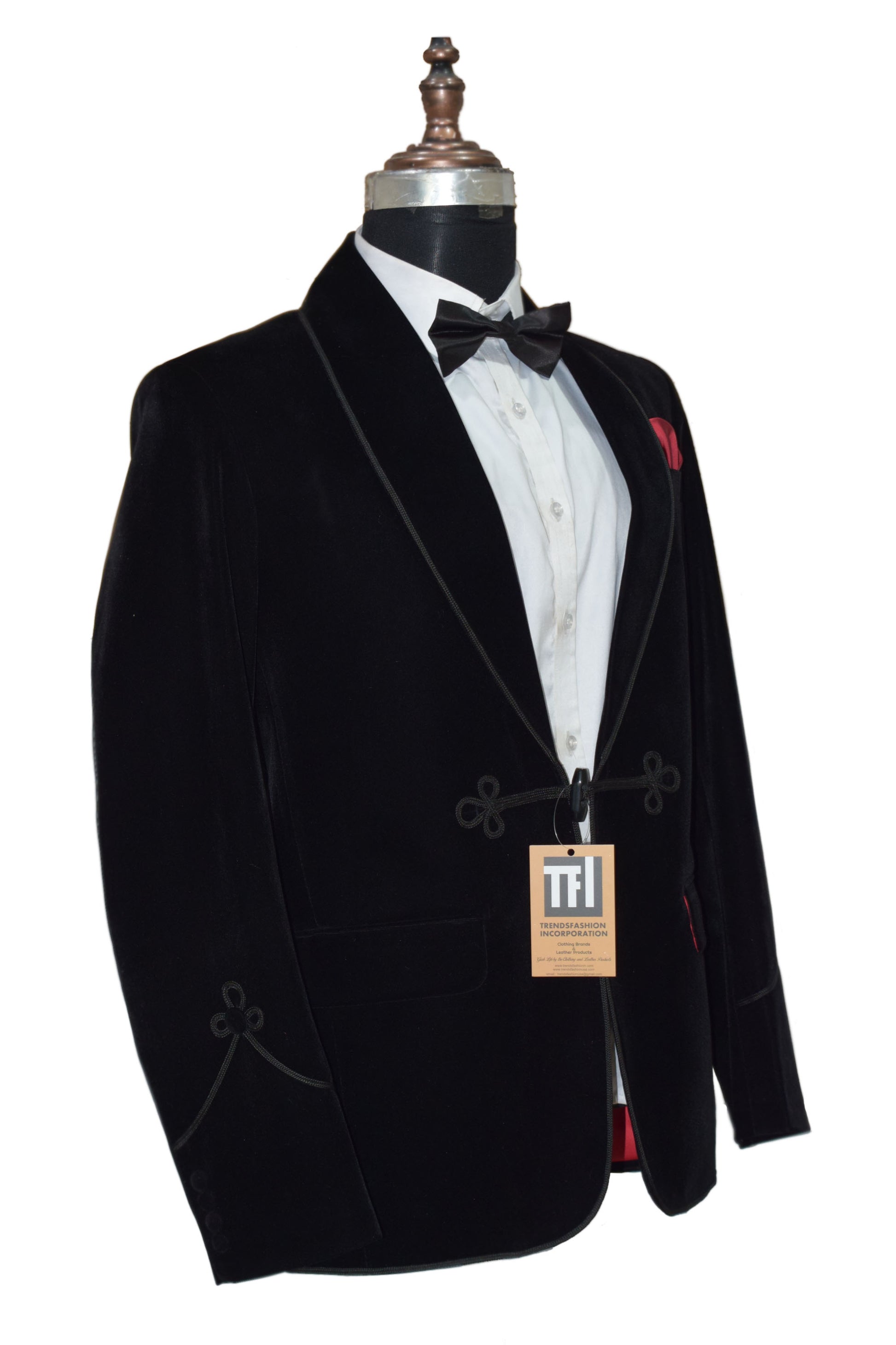 Men Black Smoking Jackets Dinner Party Wear Coats - TrendsfashionIN