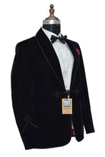 Load image into Gallery viewer, Man Black Smoking Jackets Dinner Party Wear Coats
