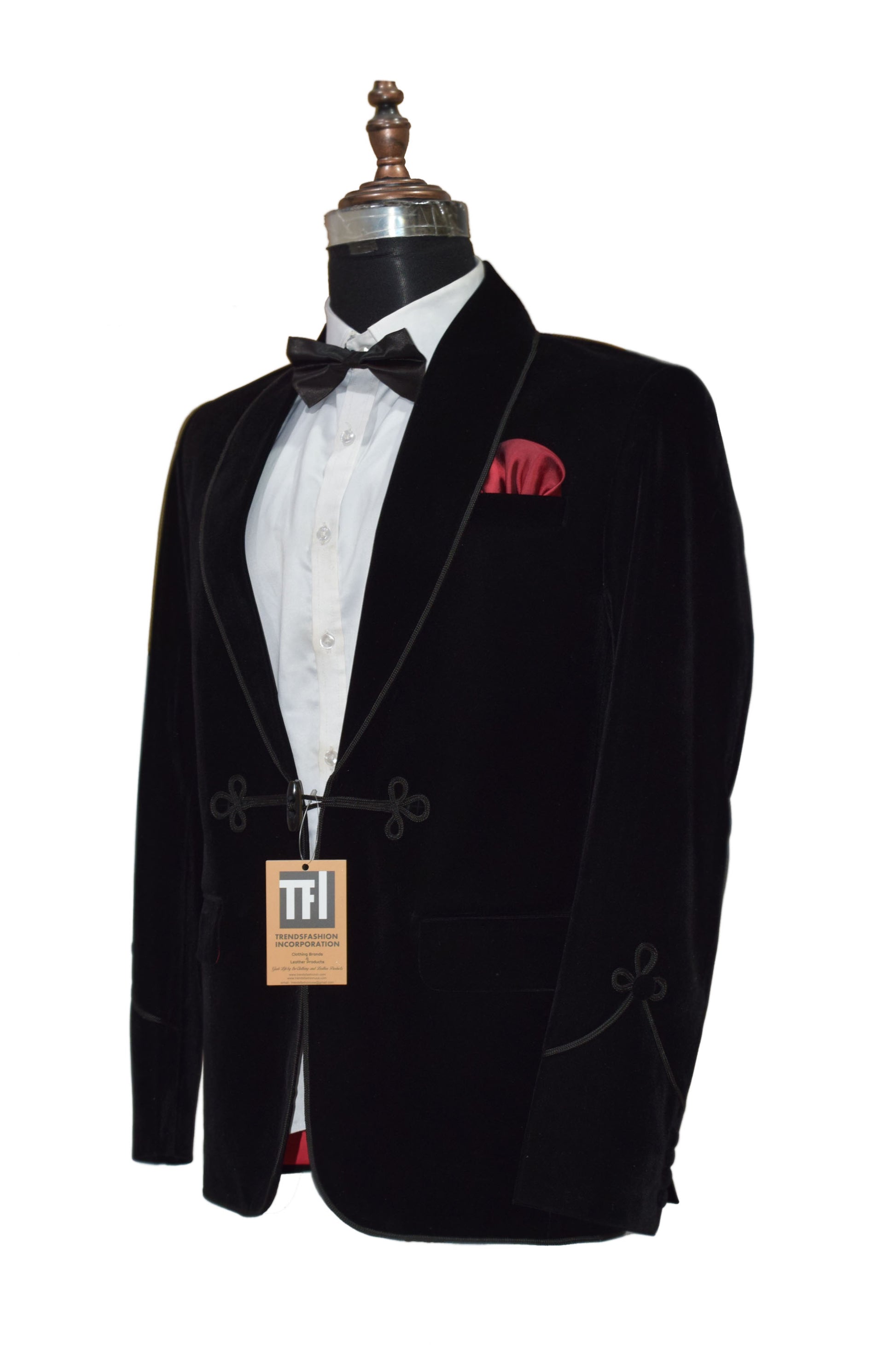 Men Black Smoking Jackets Dinner Party Wear Coats - TrendsfashionIN