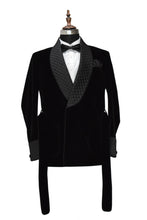 Load image into Gallery viewer, Men Black Smoking Jacket Designer Party Wear Coats
