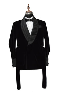 Men Black Smoking Jacket Designer Party Wear Coats