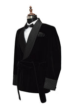 Load image into Gallery viewer, Men Black Smoking Jacket Designer Party Wear Coats
