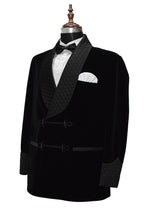 Load image into Gallery viewer, Men Black Smoking Jacket Dinner Party Wear Coat - TrendsfashionIN
