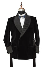 Load image into Gallery viewer, Men Black Smoking Jackets Dinner Party Wear Coats - TrendsfashionIN
