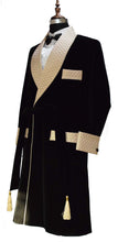 Load image into Gallery viewer, Men Black Smoking Jacket Wedding Party Wear Long Coat - TrendsfashionIN
