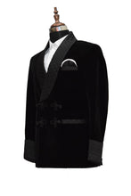 Load image into Gallery viewer, Men Black Smoking Jacket Dinner Party Wear Coat - TrendsfashionIN
