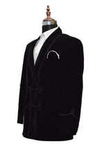 Load image into Gallery viewer, Men Black Smoking Jacket Dinner Party Wear Blazer - TrendsfashionIN
