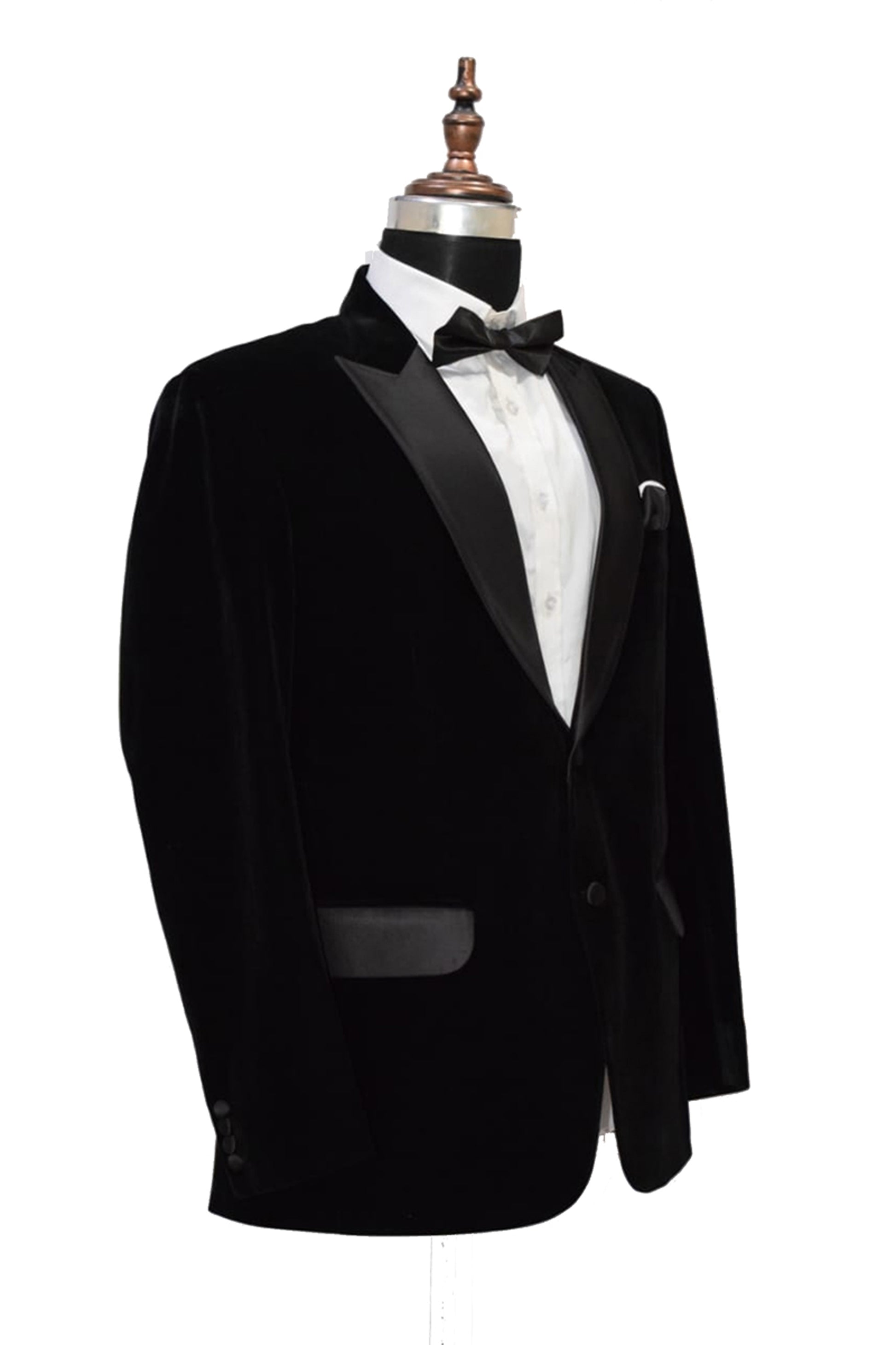 Men Black Smoking Jacket Dinner Party Wear Coats - TrendsfashionIN