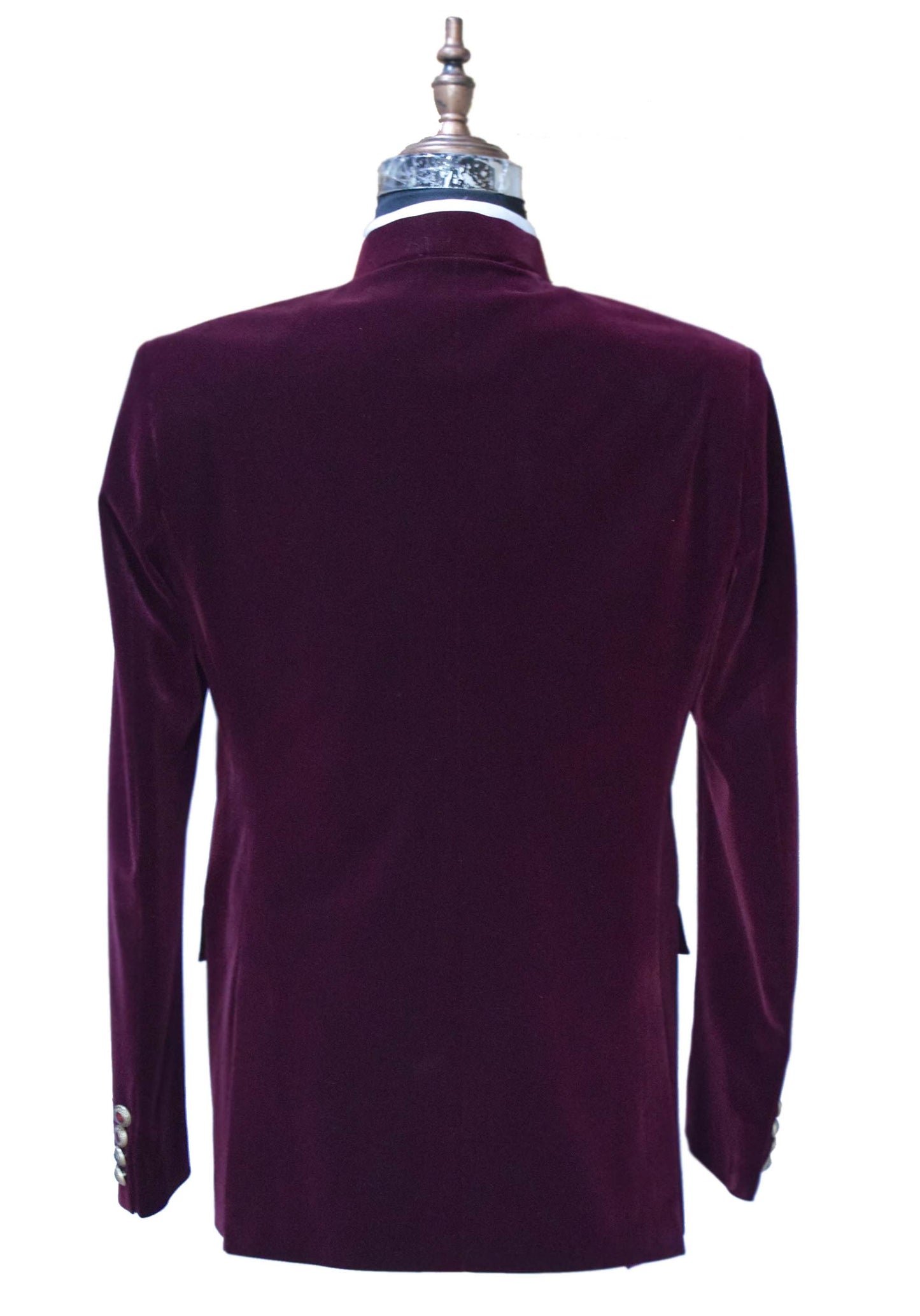 Men Burgundy Jodhpuri Jacket Dinner Party Wear Coat - TrendsfashionIN
