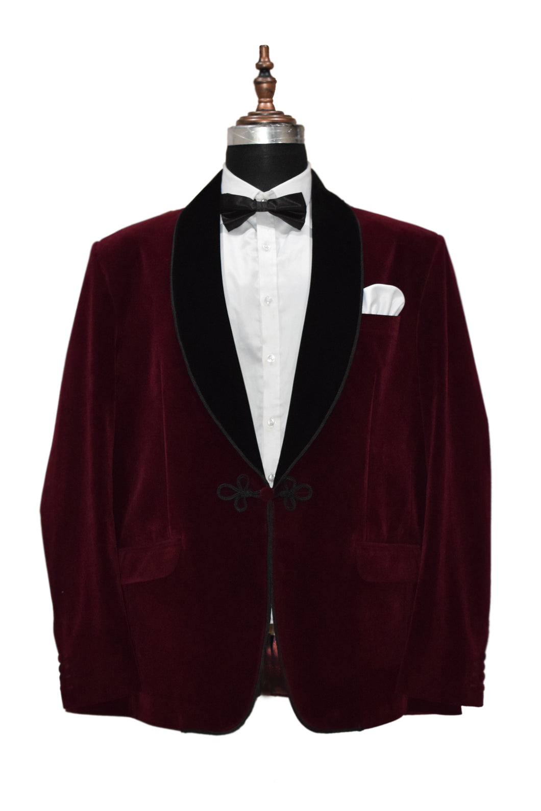 Men Burgundy Smoking Jackets Dinner Party Wear Coats