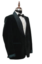Load image into Gallery viewer, Men Green Smoking Jacket Dinner Party Wear Blazer - TrendsfashionIN

