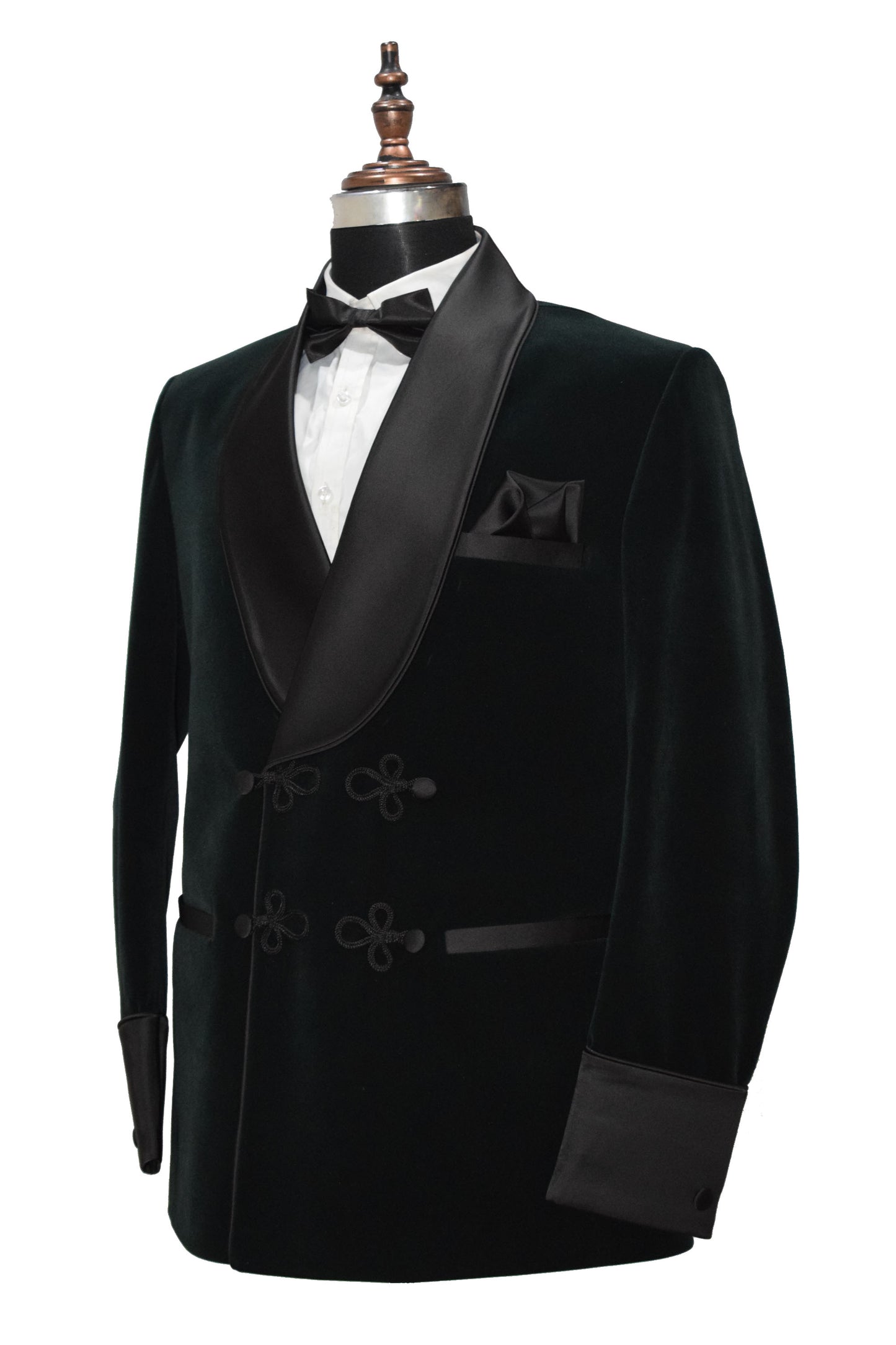 Men Green Smoking Jacket Dinner Party Wear Wedding Blazer - TrendsfashionIN