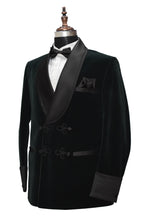 Load image into Gallery viewer, Men Green Smoking Jacket Dinner Party Wear Wedding Blazer - TrendsfashionIN

