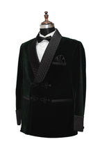 Load image into Gallery viewer, Men Green Smoking Jacket Party Wear Wedding Blazer - TrendsfashionIN
