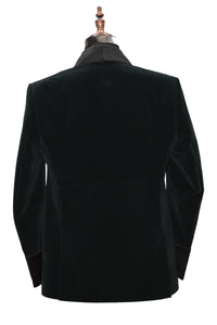 Men Green Smoking Jacket Dinner Party Wear Wedding Blazer - TrendsfashionIN