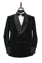 Load image into Gallery viewer, Men Green Smoking Jacket Dinner Party Wear Wedding Blazer - TrendsfashionIN
