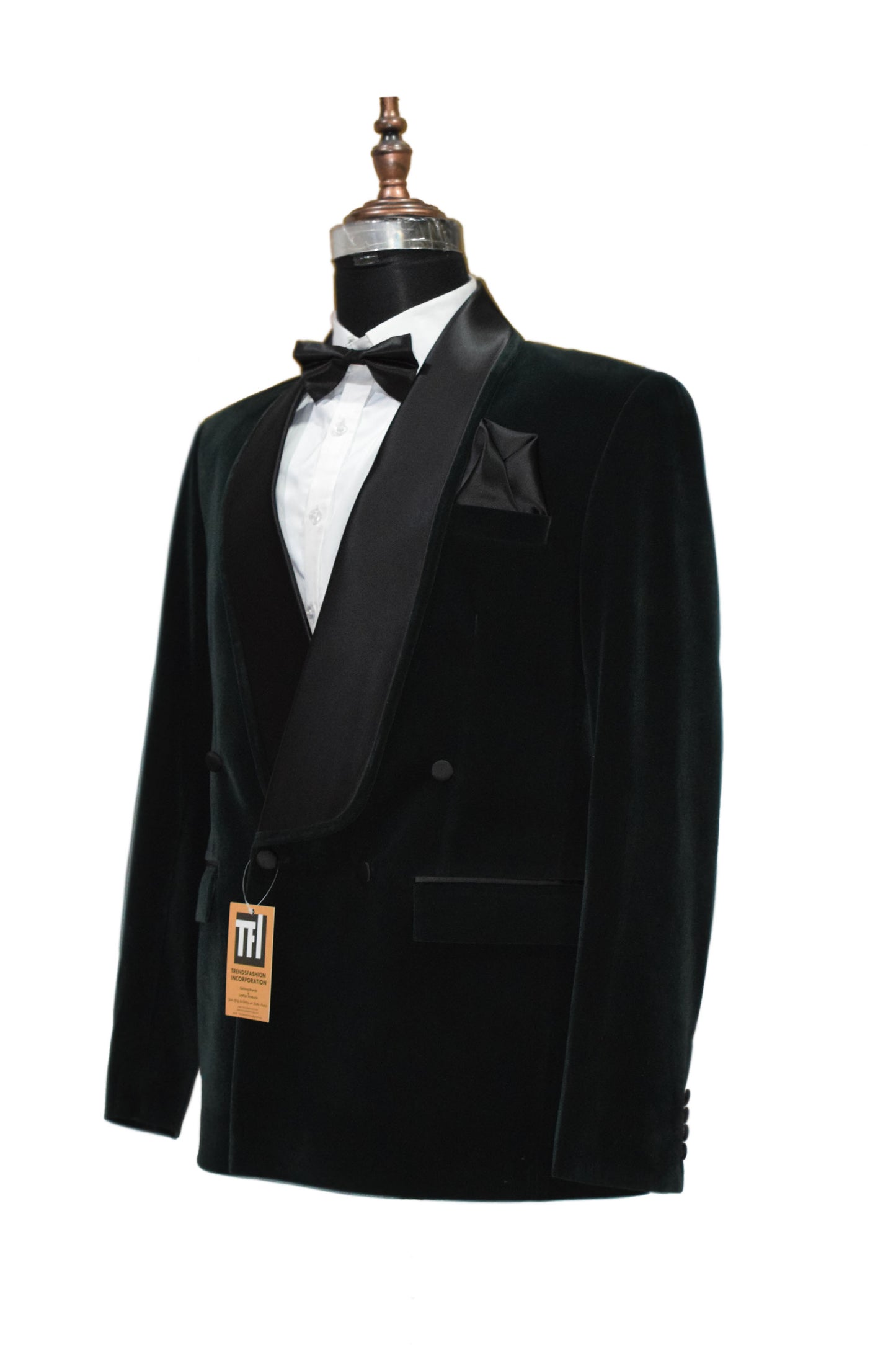 Men Green Smoking Jackets Dinner Party Wear Coats - TrendsfashionIN