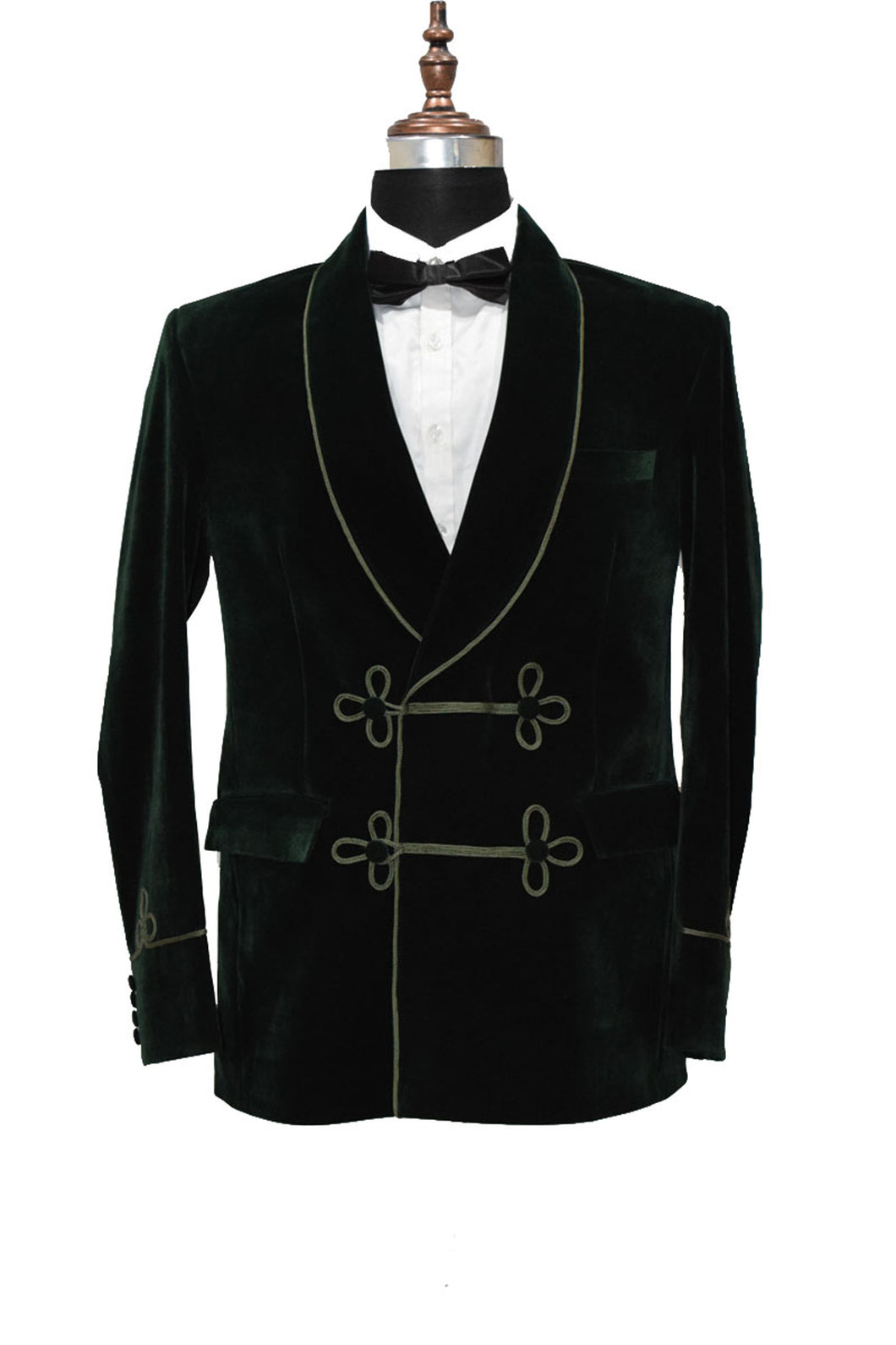 Men Green Smoking Jacket Wedding Party Wear Blazer - TrendsfashionIN