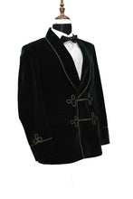 Load image into Gallery viewer, Men Green Smoking Jacket Wedding Party Wear Blazer - TrendsfashionIN
